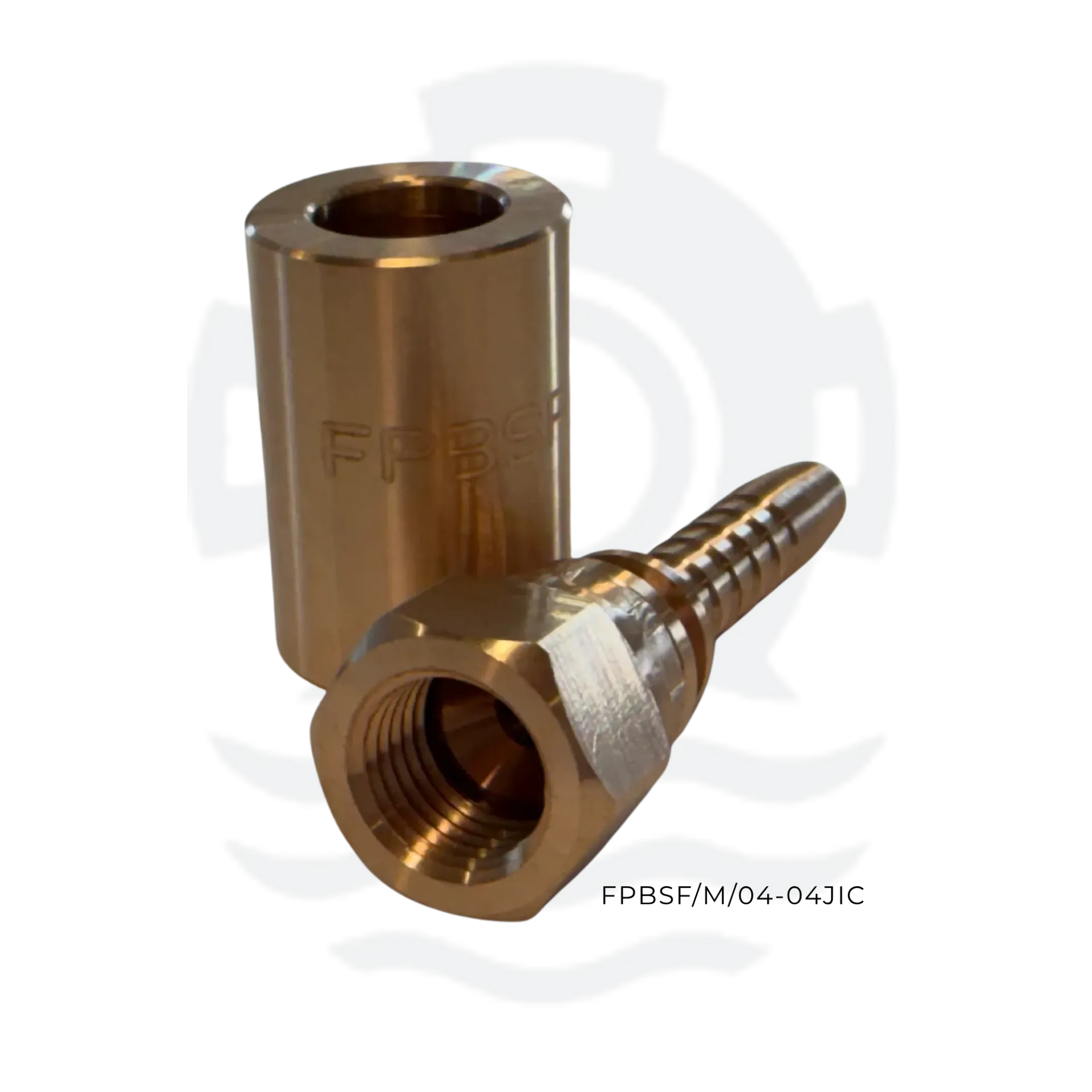 [FPBSF/M/04-04JIC] 4 JIC PHOSPHOUR BRONZE SWAGEABLE HOSE END