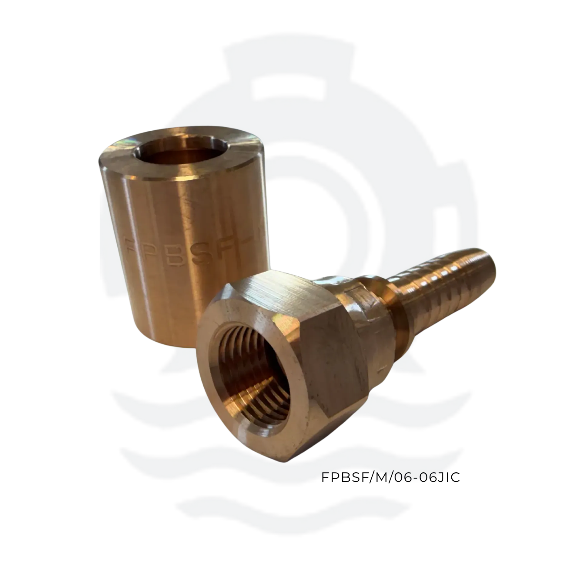 [FPBSF/M/06-06JIC] 6 JIC PHOSPHOUR BRONZE SWAGEABLE HOSE END