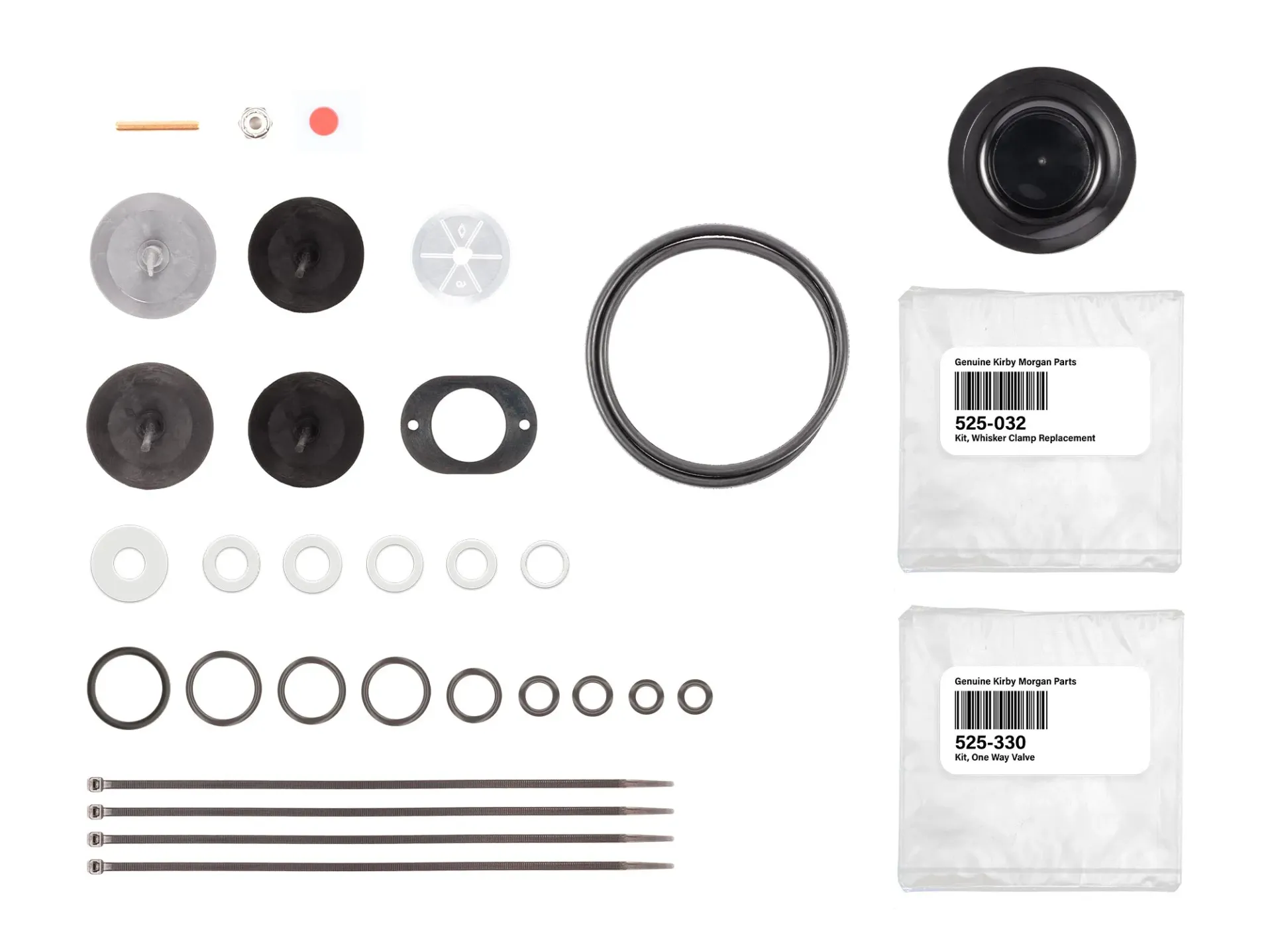 [525-358] KIRBY MORGAN SOFT GOODS OVERHAUL KIT - KMB 18/28 w/ SUPERFLOW 350 REGULATOR
