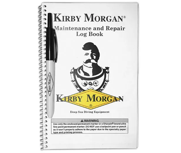 KIRBY MORGAN MAINTENANCE & REPAIR LOGBOOK & PEN